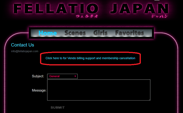 How to unsubscribe Fellatio Japan 1