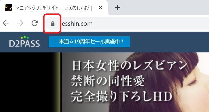 レズのしんぴがSSL暗号化されている証拠画像